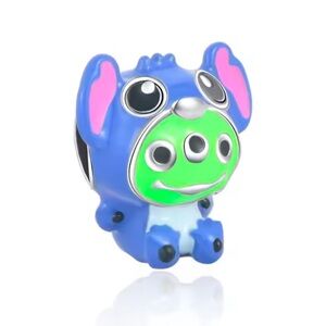 NWOT Lilo and Stitch, Toy Story Stitch Alien Crossover Charm Silver 925